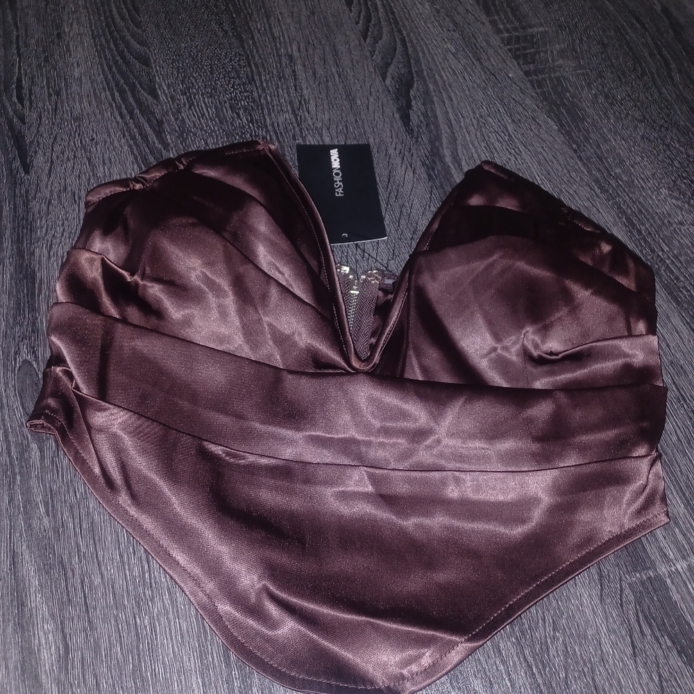 Fashion Nova- Expensive Views Deep V Corset- W Sz Small